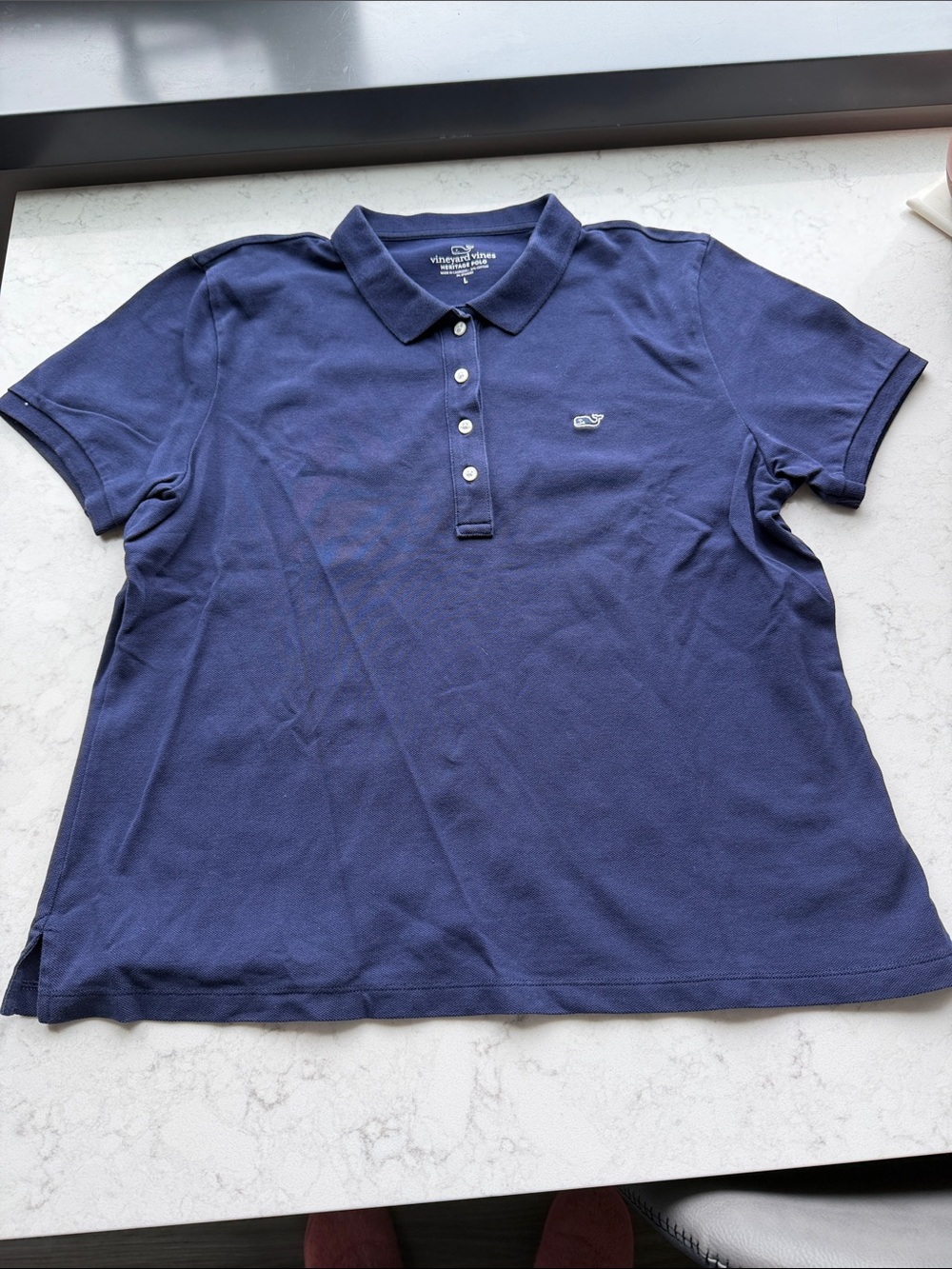Vineyard Vines Heritage Polo in Navy Blue